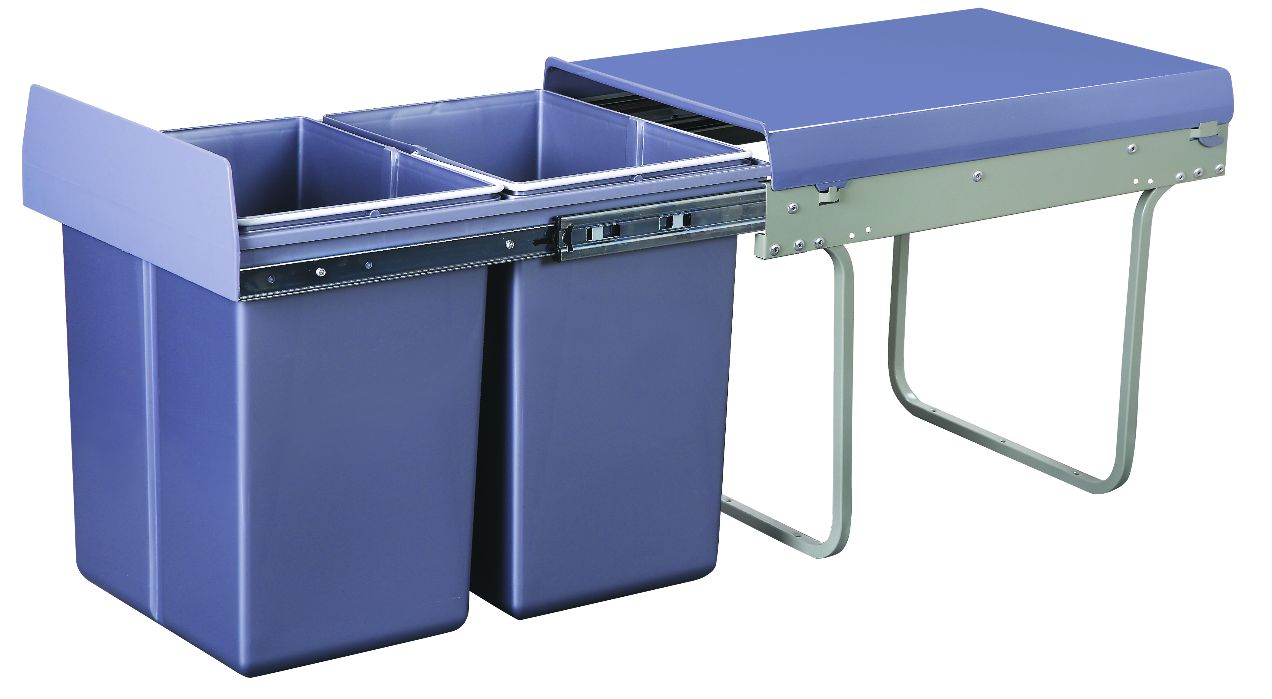 Pull-out waste bin 16'' 40L 2 bins