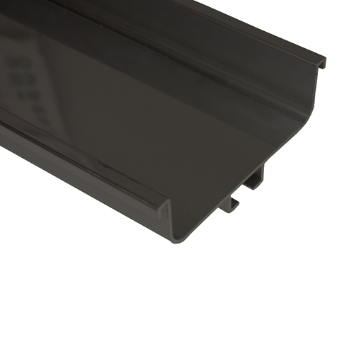 Échantillon de profilé Laguna Gola en "C" 683A Gola mitoyen entre tiroir fini noir mat 6"