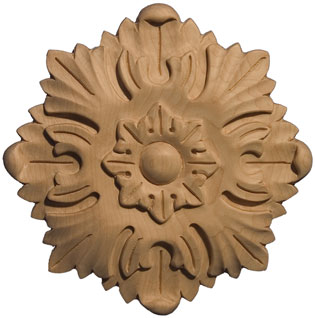 Rosette avec fleur en érable 8 po