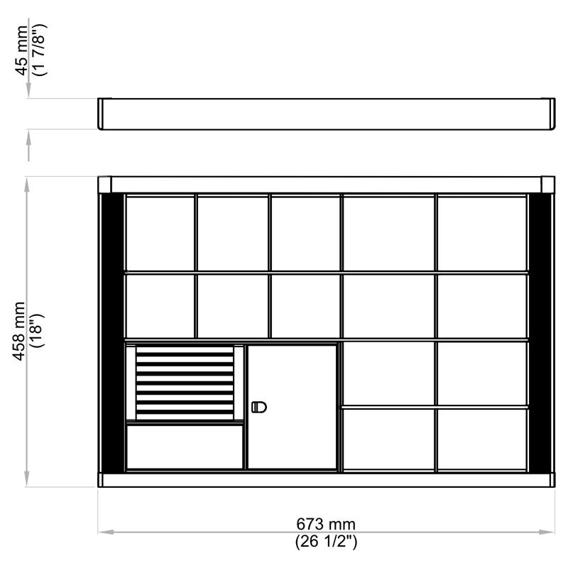 BV2.0 Brown accessories storage box 30''