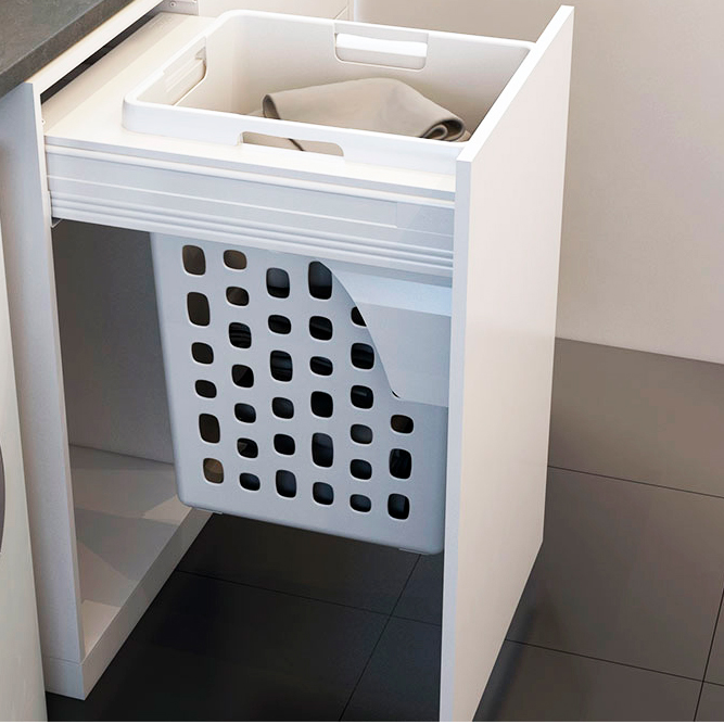 48l Laundry Hamper 18 Cabinet, Under Cabinet Pull Out Laundry Basket