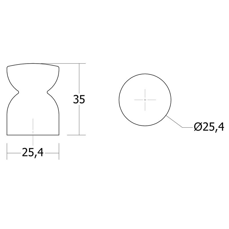 Bouton V0674 PIECE chêne