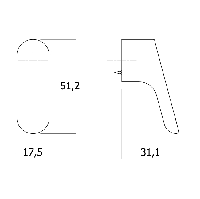 Bouton V0699 LUV W chêne