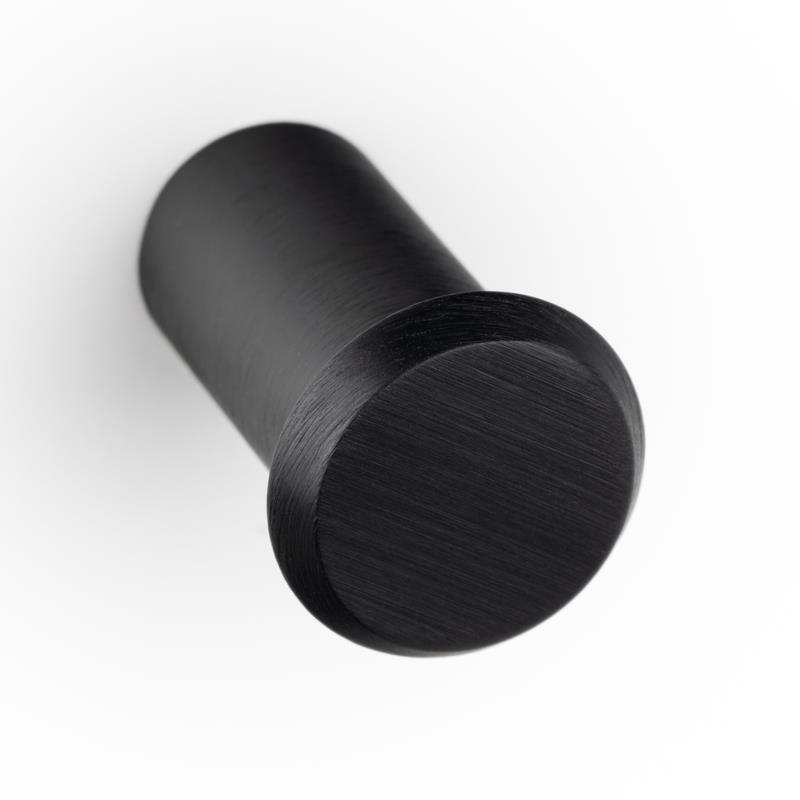 Knob FASE V0712 brushed black 23 mm