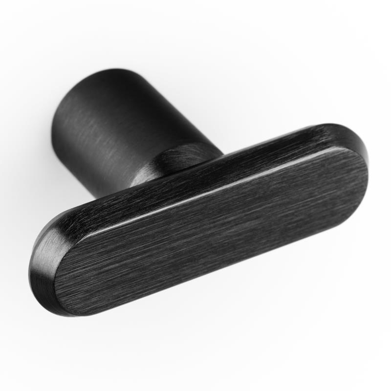 Knob FASE V0712 brushed black 52 mm