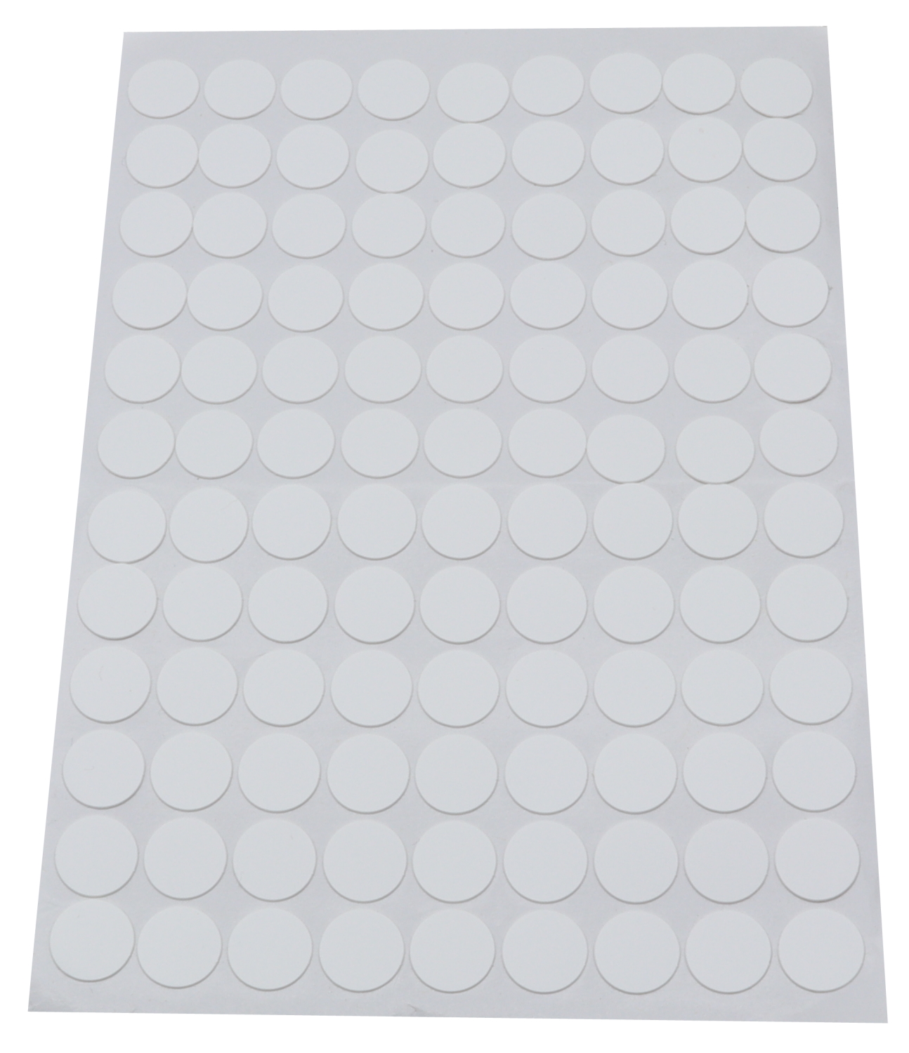 Image Cache-vis adhésif en PVC blanc  (feuille de 108 collants)