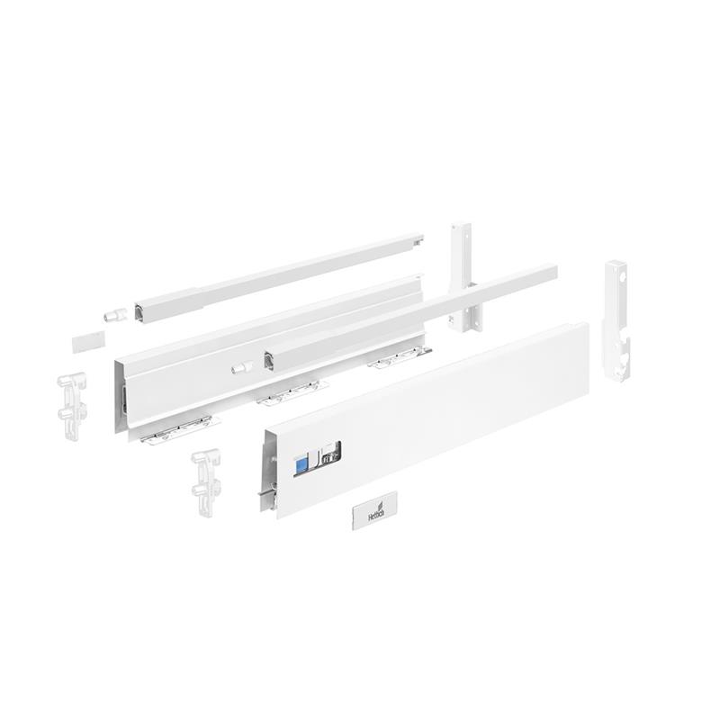 Innotech Atira drawer side kit H144 L260 mm with front & back brackets, white