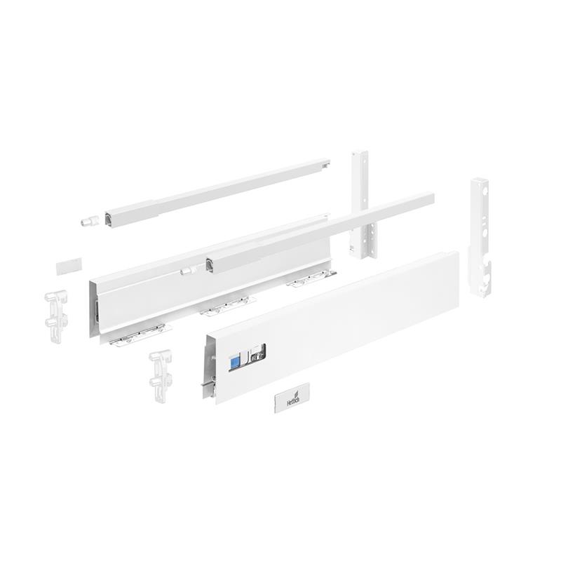 Innotech Atira drawer side kit H176 L350 mm with front & back brackets, white