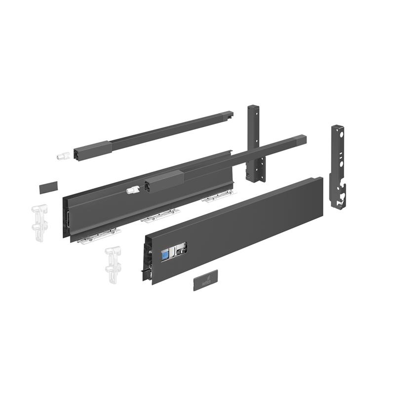 Innotech Atira drawer side kit H176 300 mm with front & back brackets, anthracite