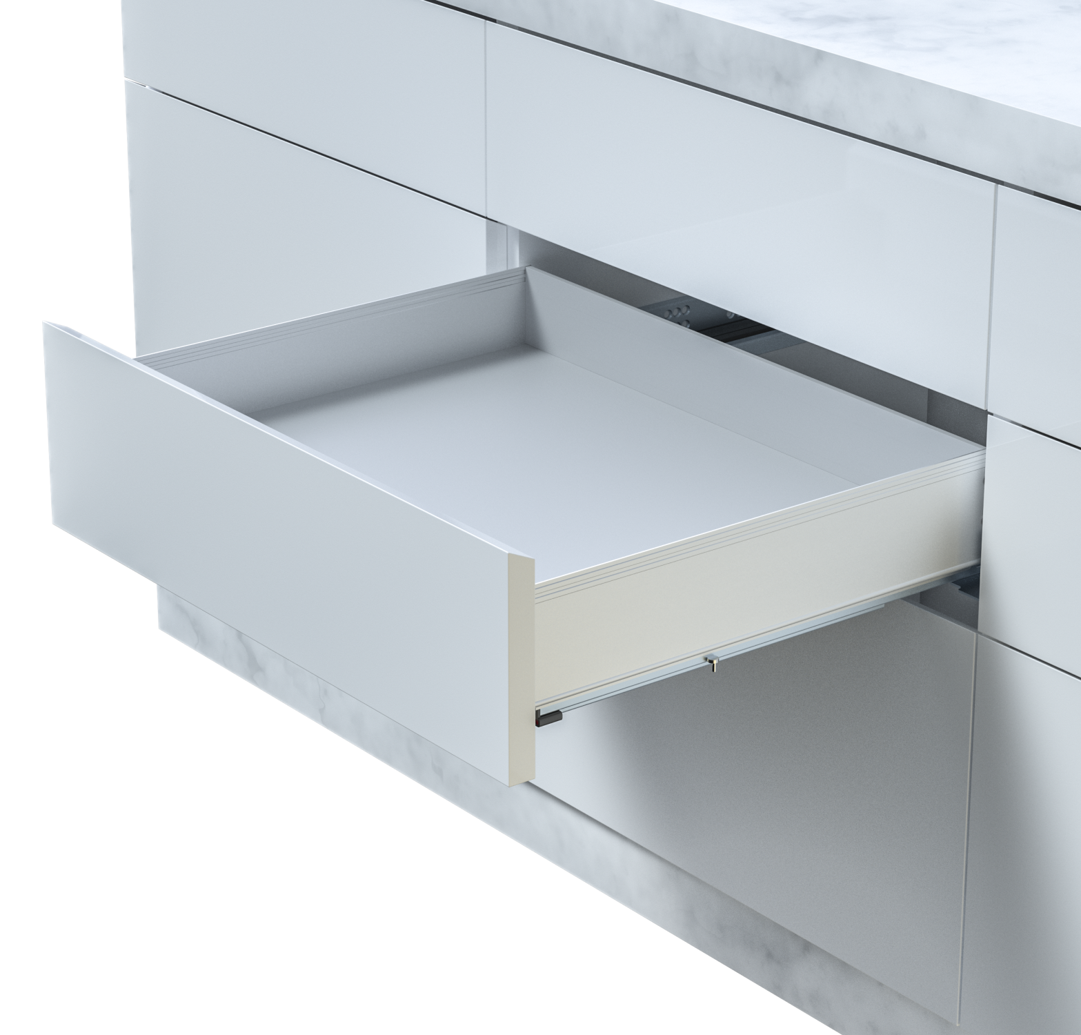 Image Côté de tiroir Linea H89 L350 blanc mat