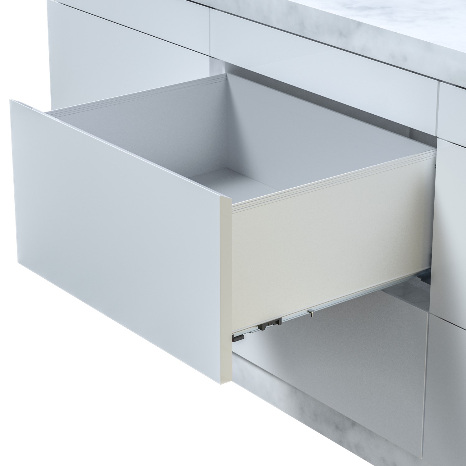 Côté de tiroir Linea H194 L400 blanc mat