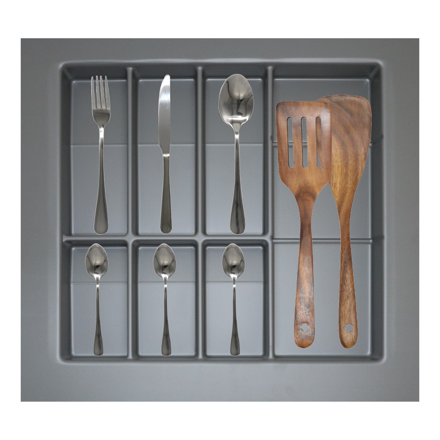 Nick cutlery drawer divider textured anthracite
