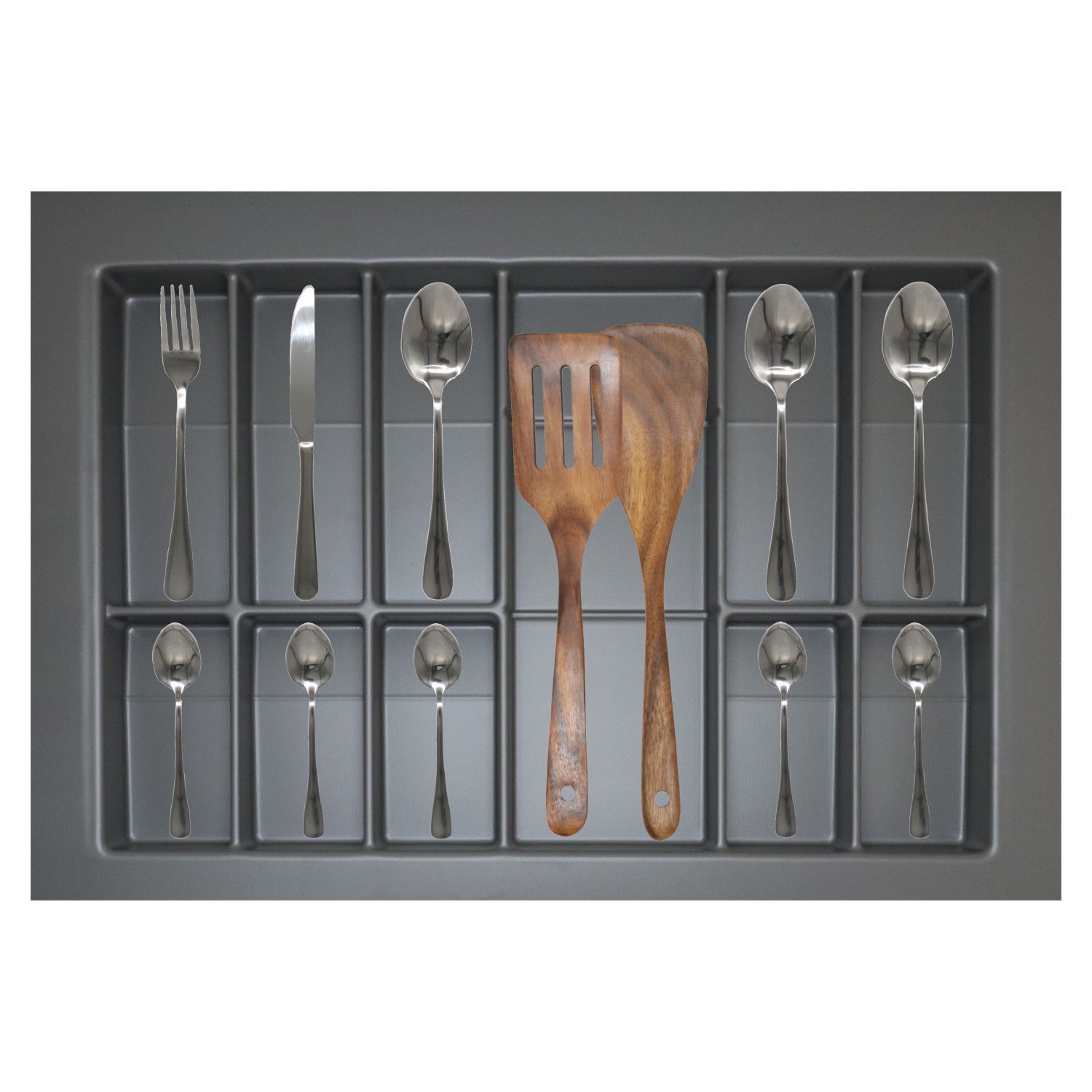 Nick cutlery drawer divider textured anthracite