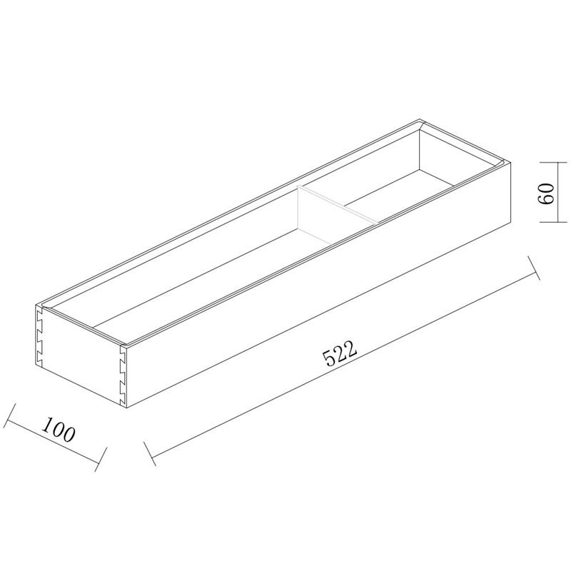 Signature divider 100 mm box black walnut
