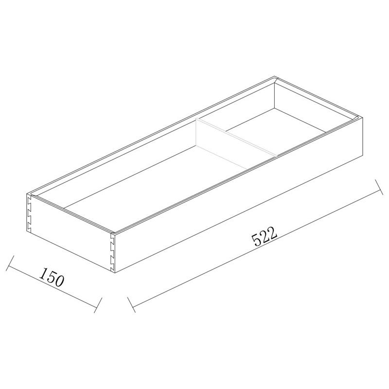 Signature divider 150 mm box black walnut