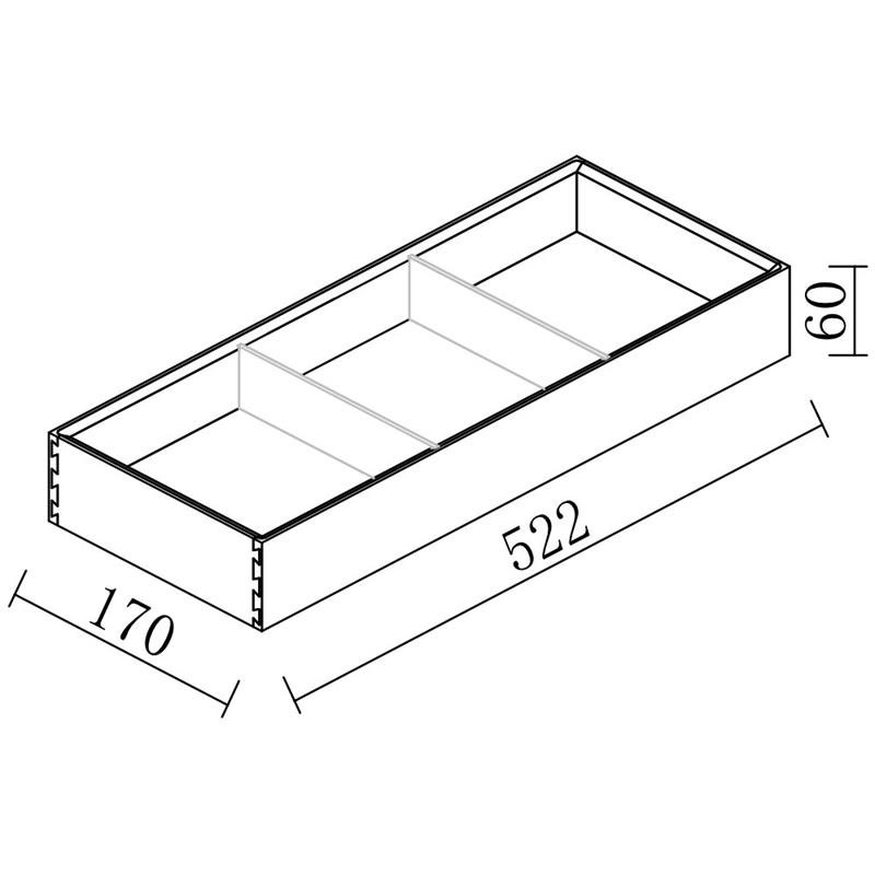 Signature divider 170 mm box black walnut