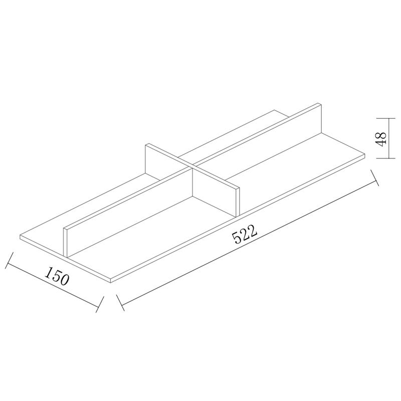 Signature cross divider 150 mm black walnut