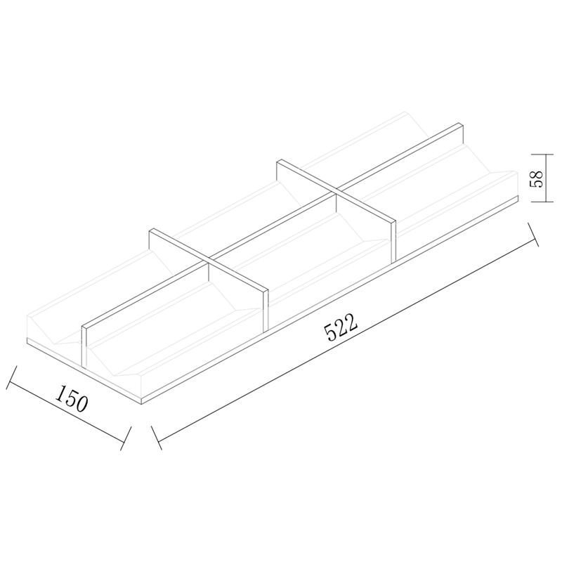 Signature divider 150 mm seasoning insert black walnut