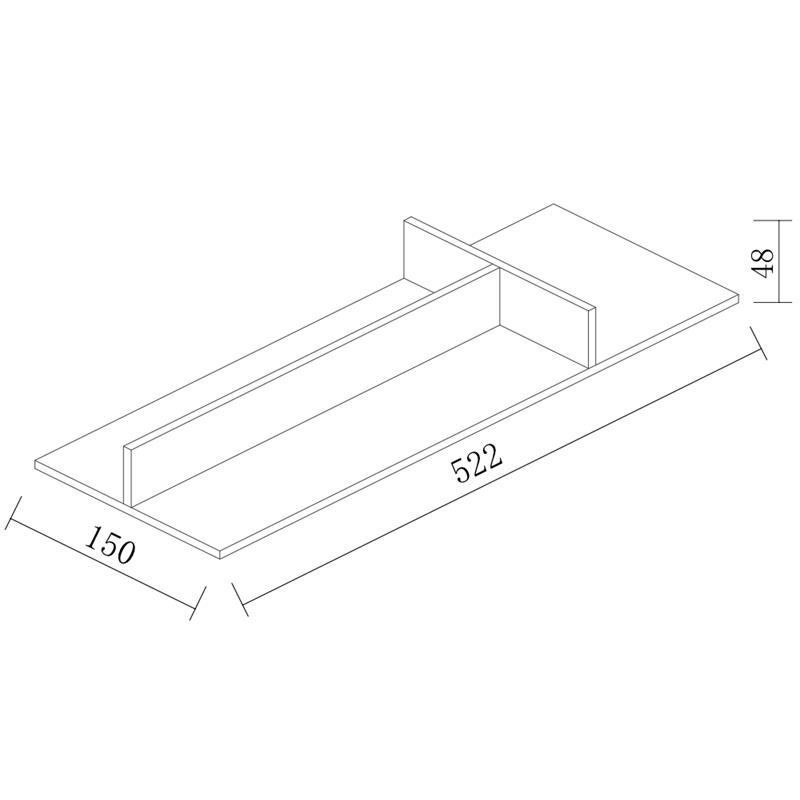 Signature T-cross divider 150 mm black walnut
