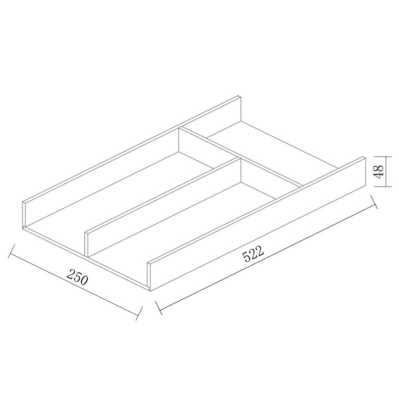 Signature T-cross divider 250 mm black walnut