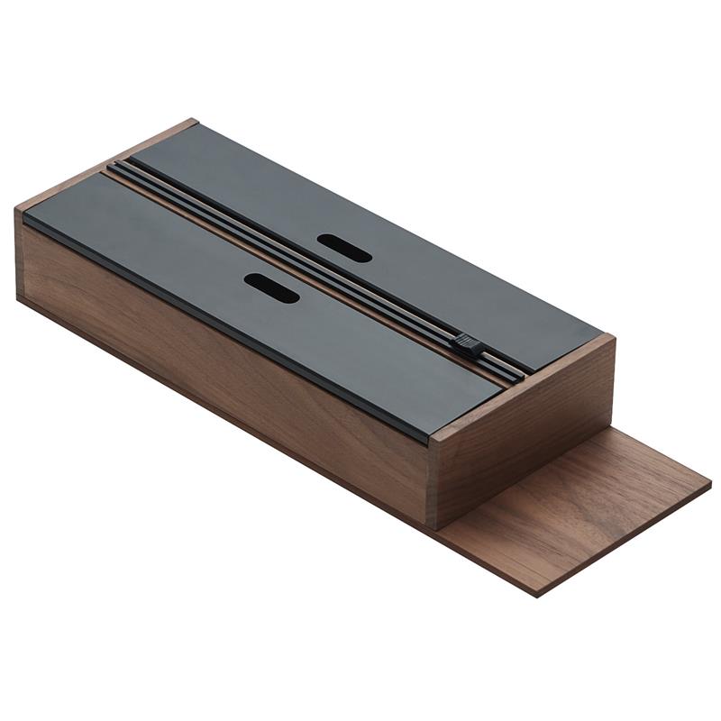 Signature divider food wrap distributor black walnut