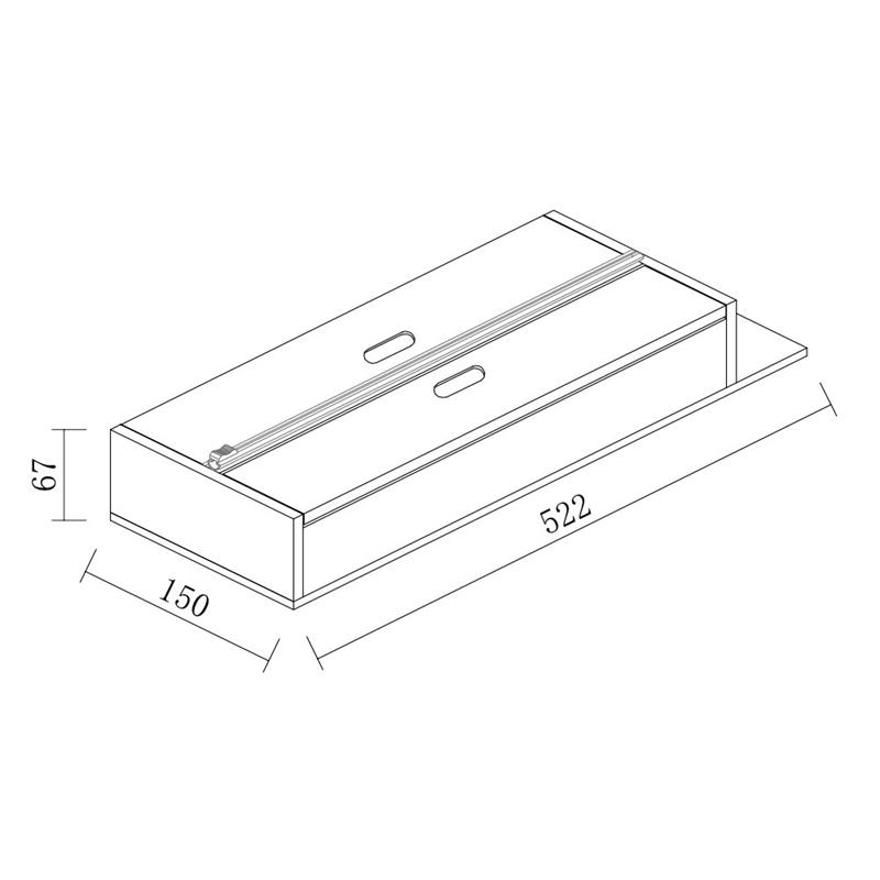 Signature divider food wrap distributor black walnut
