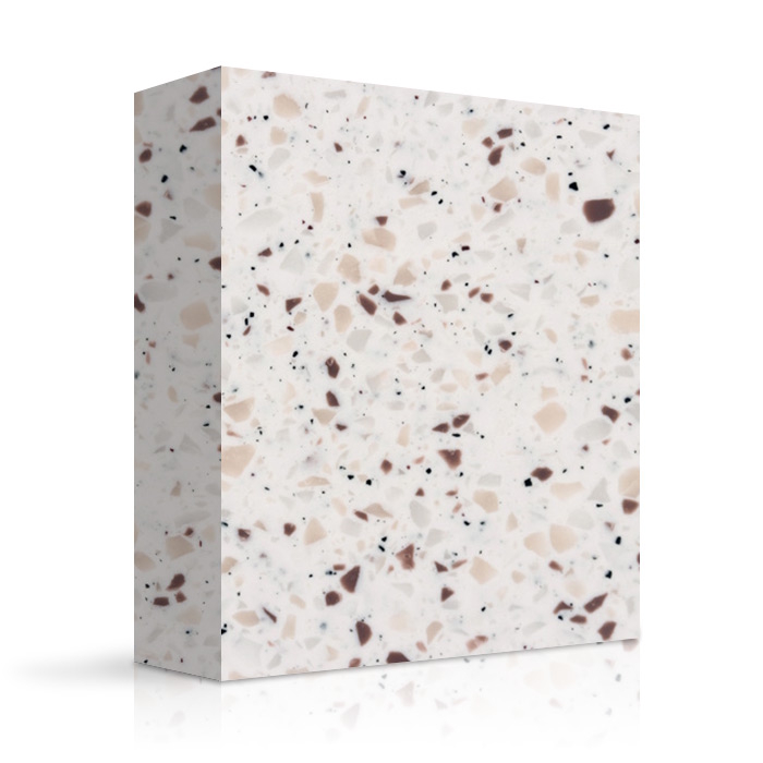 Échantillon Meganite 775A - White mosaic granite 2" x 2"