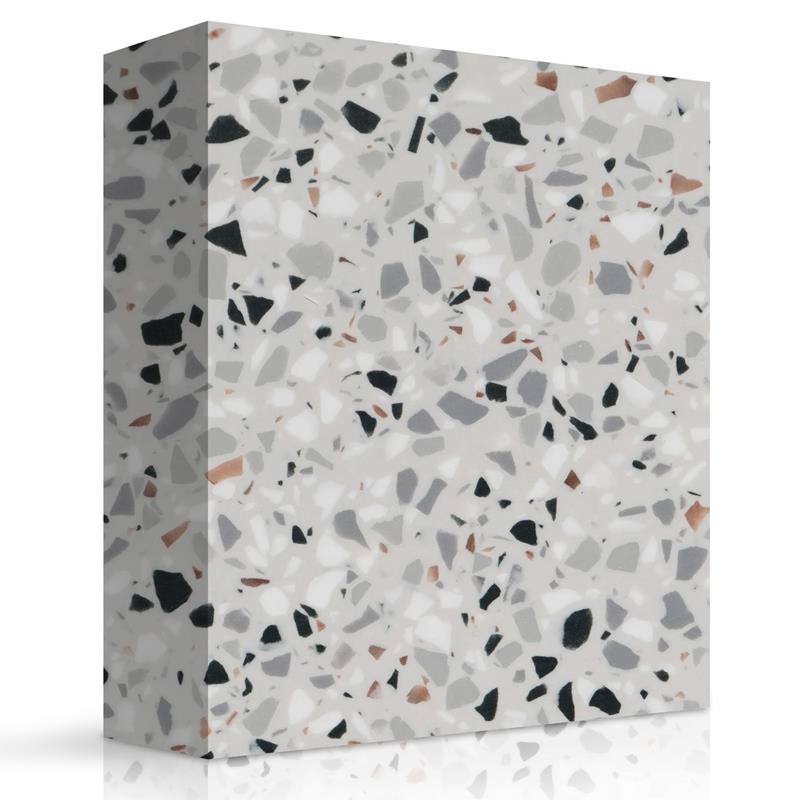 Surface solide acrylique TT006 - Caramel Terrazzo