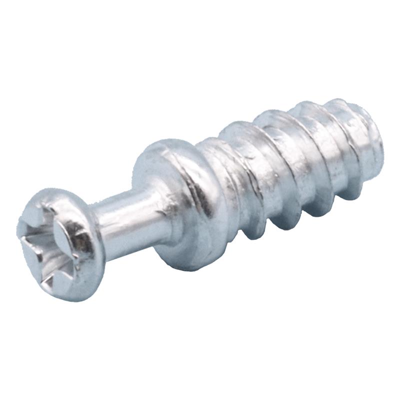Screw-on dowel for 17 mm single/double eccentric housing