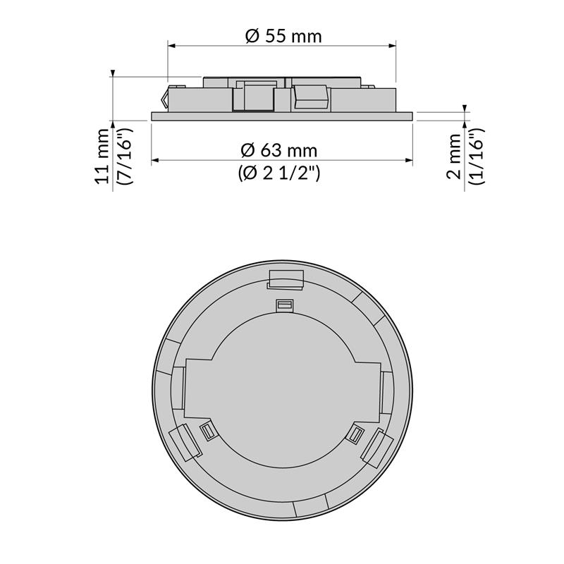 Mimosa recessed puck light 24V 3000K-4000K