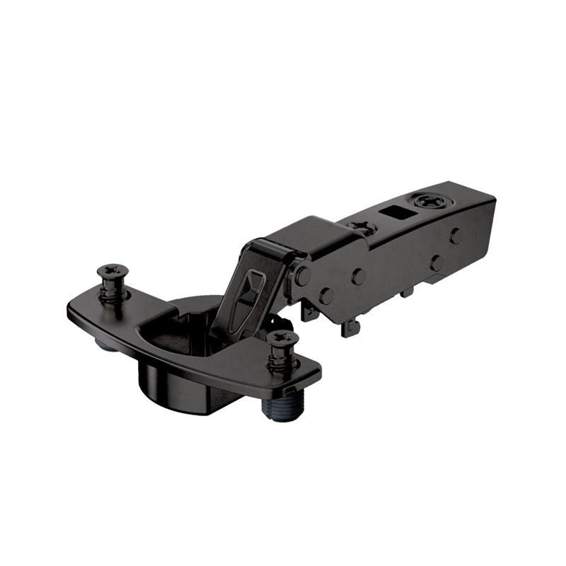 Charnière Sensys 8675 110° sans ressort demi-recouvrement à goujons à expansion 45 mm noir obsidien