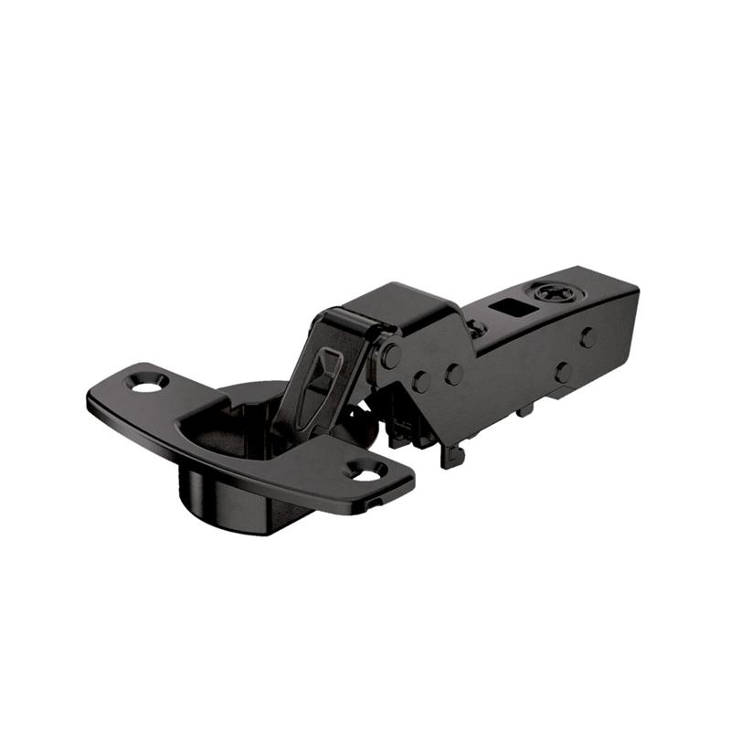 Sensys 8675 110° free-swing inset hinge 52 mm, screw-on, obsidian black