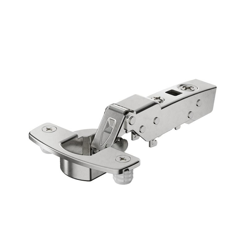 Sensys 8645i 110° half overlay hinge 45 mm soft-close, with dowels