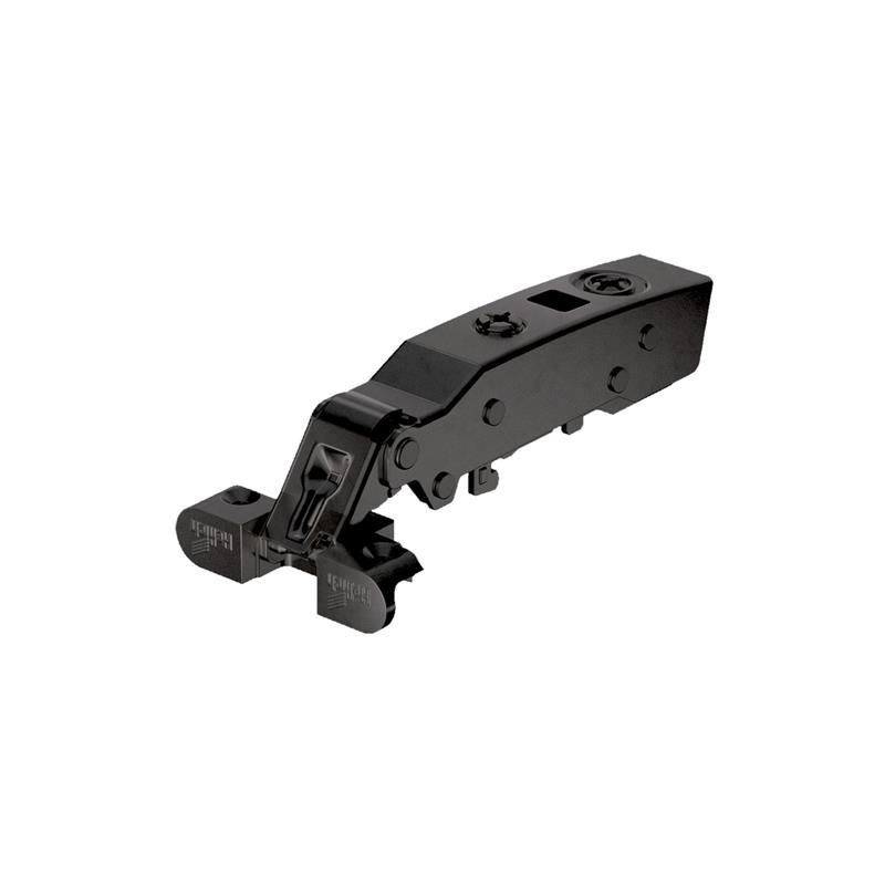 Sensys 8638i aluminum frame full overlay hinge soft-close, obsidian black