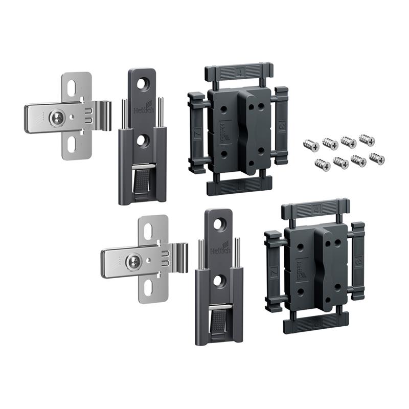 Ensemble de 2 charnières centrales WingLine L anthracite