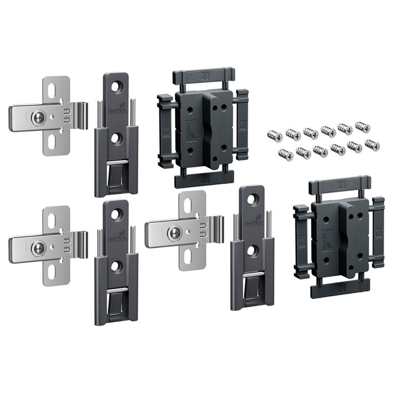 Ensemble de 3 charnières centrales WingLine L anthracite