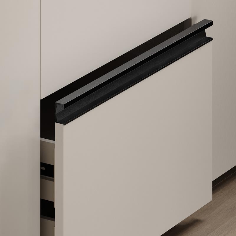 Poignée V0666 SIX noir lava texturé 797 mm