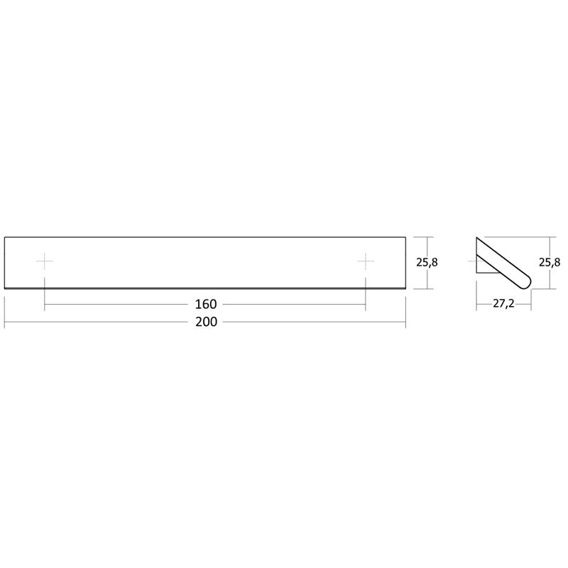 Poignée V0698 CANO chêne brut 160 mm