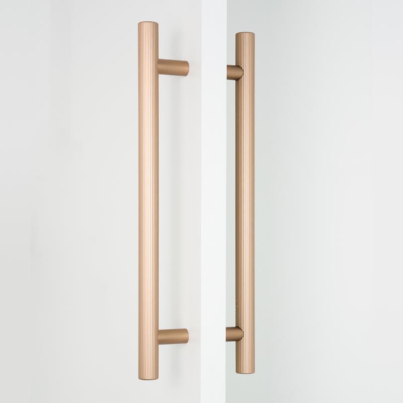 Handle BOTO BIG V0718 brushed brass cava 320 mm back-to-back mounting