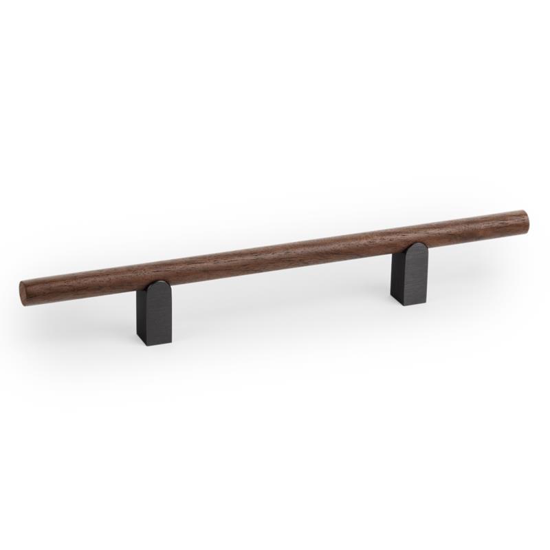 Handle KUMO WOOD V0733 walnut/titanium black 128 mm