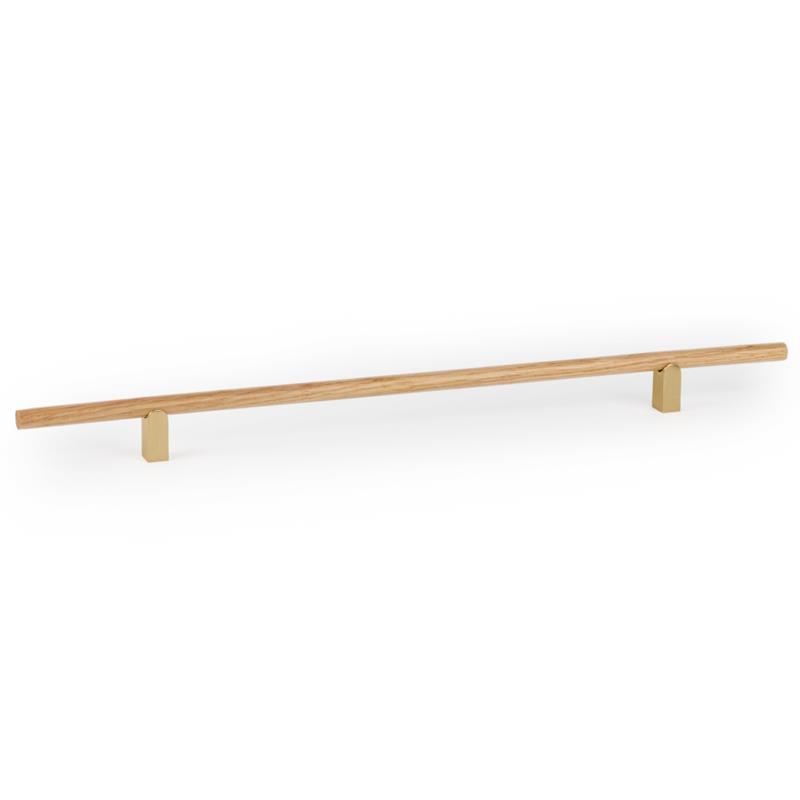 Handle KUMO WOOD V0733 oak/brass 320 mm