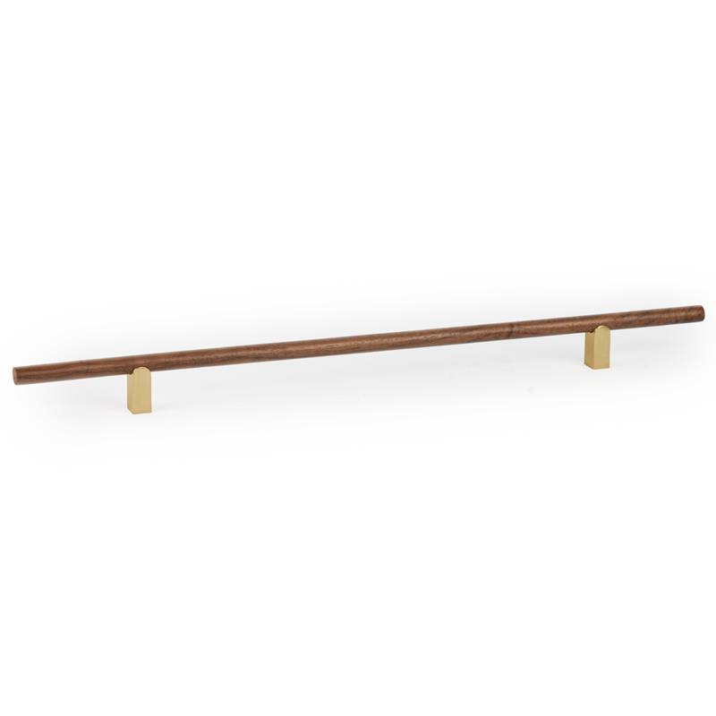 Handle KUMO WOOD V0733 walnut/brass 320 mm