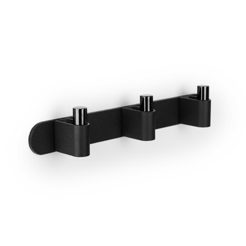 Hooks CASEY RACK V7044 textured lava black/polished titanium black