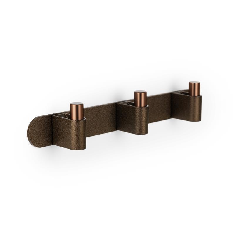 Hooks CASEY RACK V7044 textured metallic brown + matt bronze