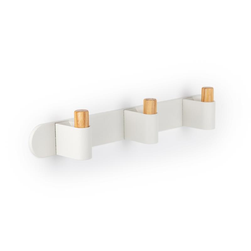 Hooks CASEY RACK V7044 textured stone white + oak