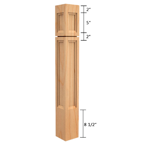 Poteau KD450-4 en érable