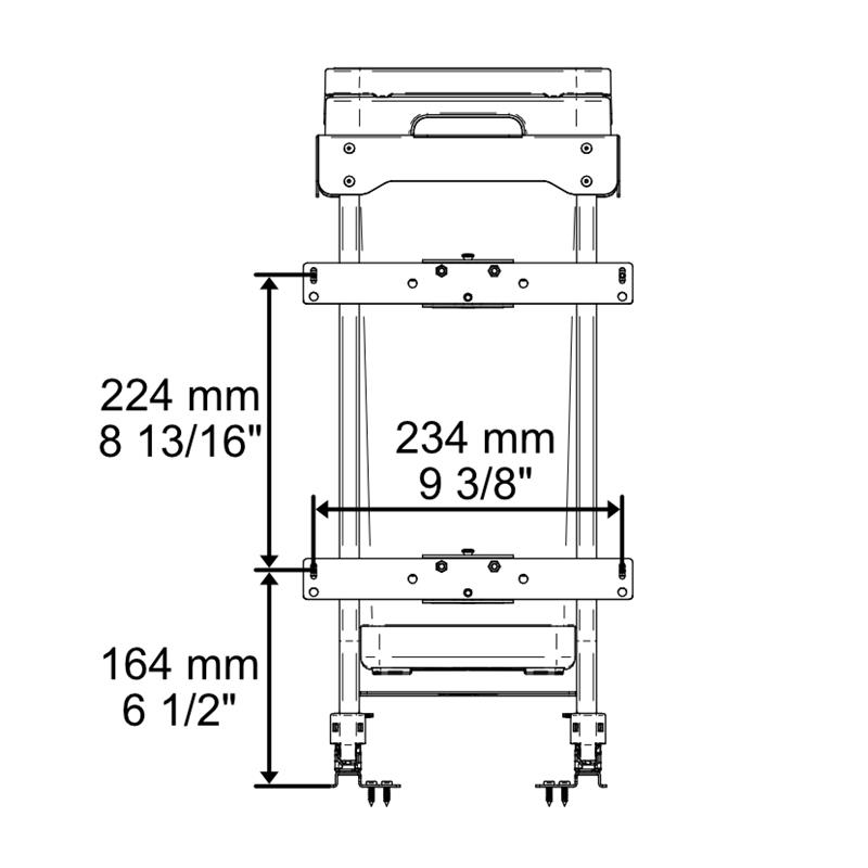 Pull-out waste bin Vibo Kombi 2.0 12 in. (300 mm) 33 L 1 bin anthracite