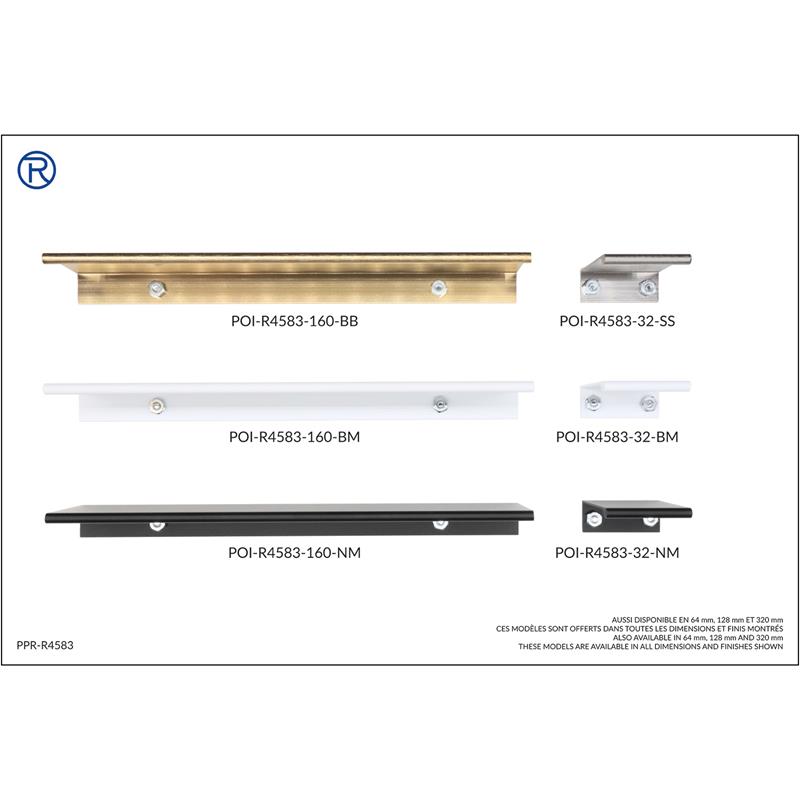 Panneau poignées gamme R4583