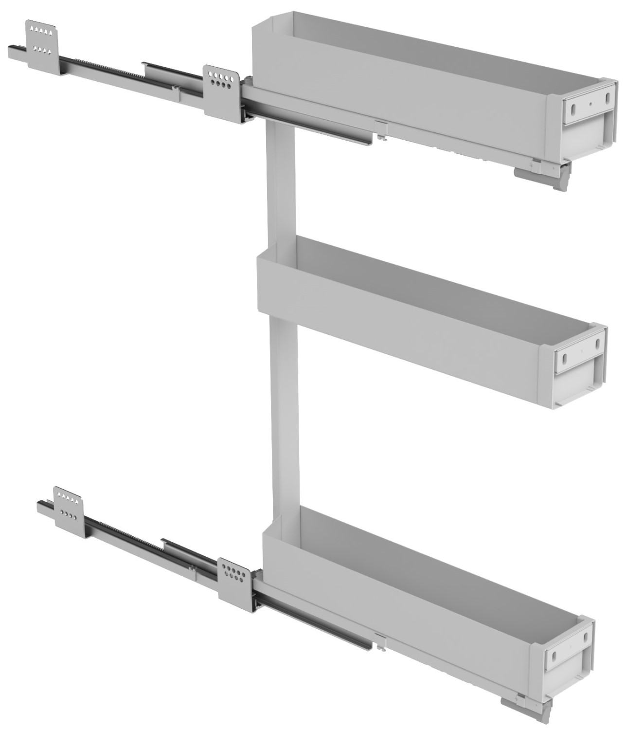 Sige 150 mm narrow pull-out 3 baskets, white