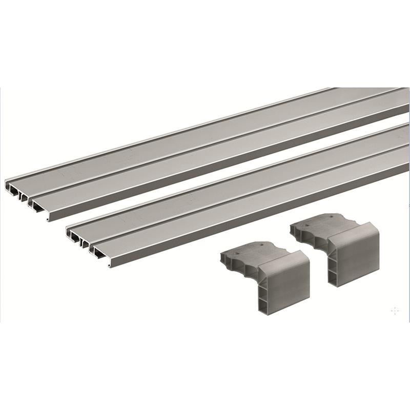 Rail double haut et bas 2500 mm pour système de portes coulissantes SlideLine M